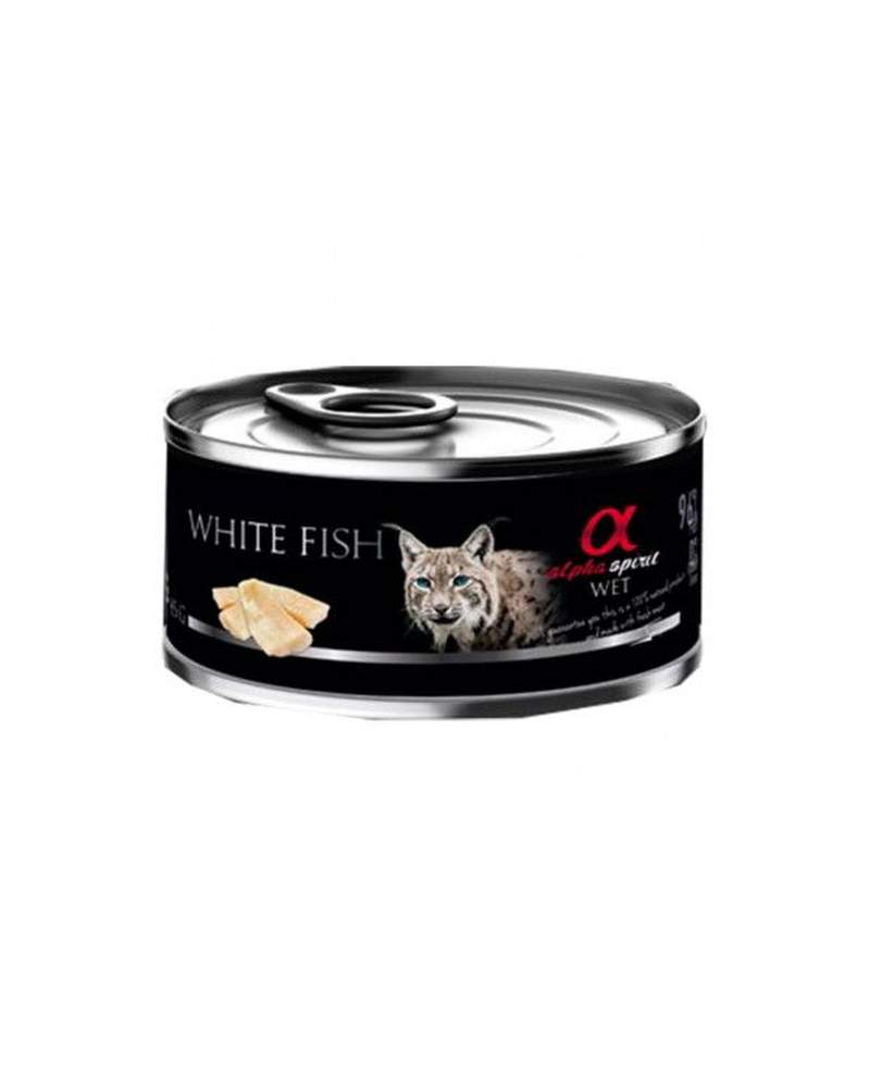 Alpha Spìrit Gato Lata Pescado Blanco 85gr alpha-spirit-gato-lata-pescado-blanco-85gr