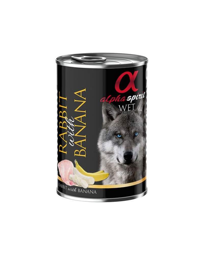 Alpha Spirit Lata Conejo Platano 400 Gr alpha-spirit-lata-conejo-platano-400-gr